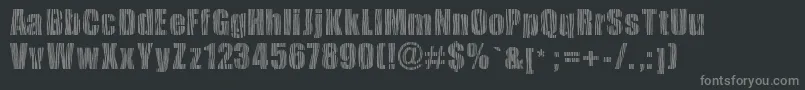 Safarizebra Font – Gray Fonts on Black Background