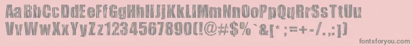 フォントSafarizebra – ピンクの背景に灰色の文字