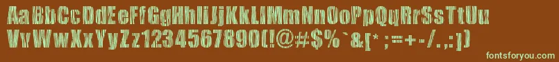 Safarizebra Font – Green Fonts on Brown Background