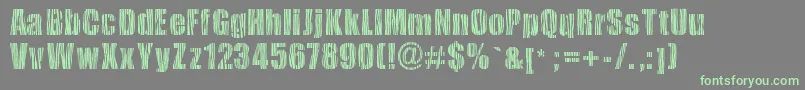 Шрифт Safarizebra – зелёные шрифты на сером фоне