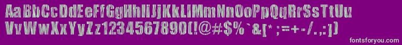 フォントSafarizebra – 紫の背景に緑のフォント