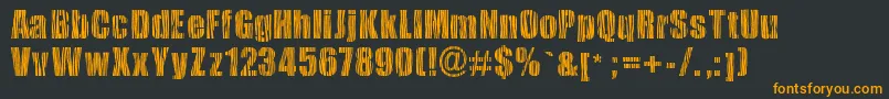 フォントSafarizebra – 黒い背景にオレンジの文字