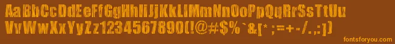 Safarizebra Font – Orange Fonts on Brown Background