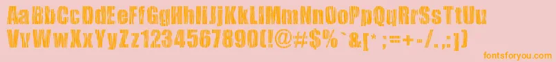 Safarizebra Font – Orange Fonts on Pink Background