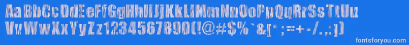 フォントSafarizebra – ピンクの文字、青い背景