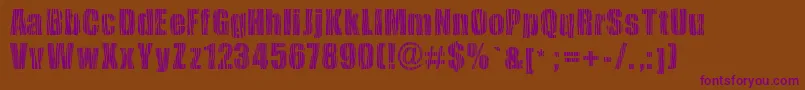 Safarizebra Font – Purple Fonts on Brown Background
