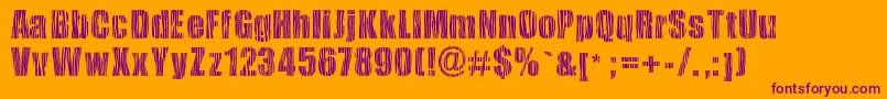 Safarizebra Font – Purple Fonts on Orange Background