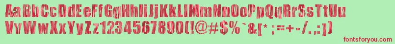 Safarizebra Font – Red Fonts on Green Background
