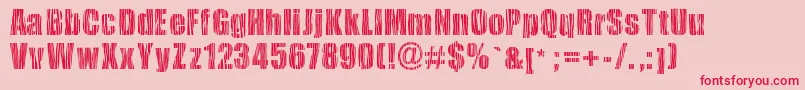 Safarizebra Font – Red Fonts on Pink Background