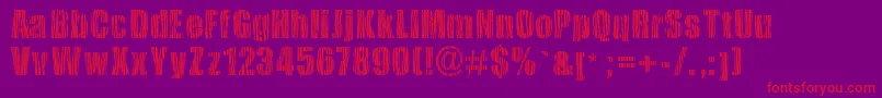 Safarizebra Font – Red Fonts on Purple Background