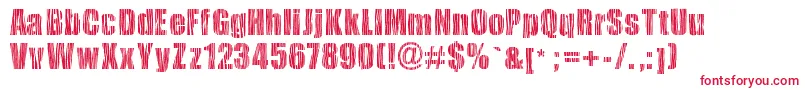 Safarizebra-fontti – punaiset fontit valkoisella taustalla