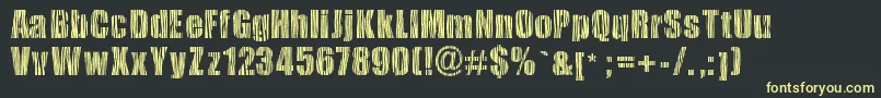 フォントSafarizebra – 黒い背景に黄色の文字