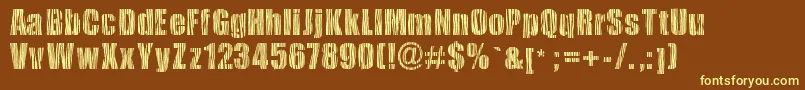 Safarizebra-fontti – keltaiset fontit ruskealla taustalla