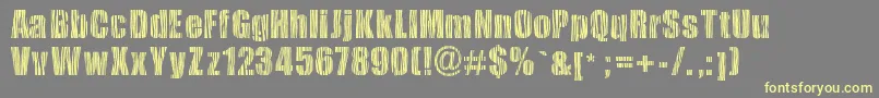 Safarizebra Font – Yellow Fonts on Gray Background