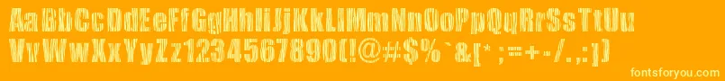 Safarizebra Font – Yellow Fonts on Orange Background