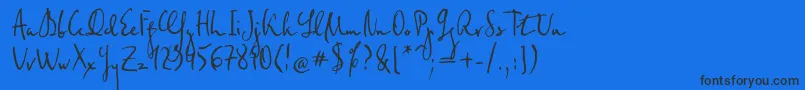 Federico Font – Black Fonts on Blue Background