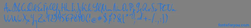 フォントFederico – 灰色の背景に青い文字