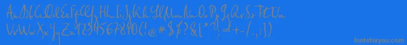 Federico-Schriftart – Graue Schriften auf blauem Hintergrund