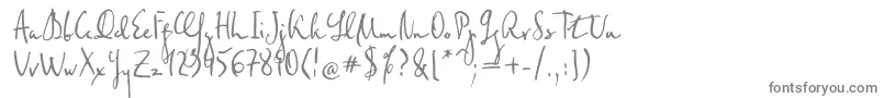 フォントFederico – 白い背景に灰色の文字