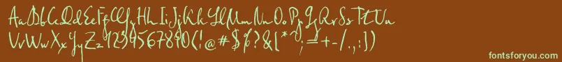 Federico Font – Green Fonts on Brown Background