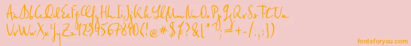 Federico Font – Orange Fonts on Pink Background