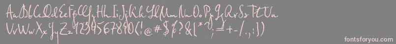 フォントFederico – 灰色の背景にピンクのフォント