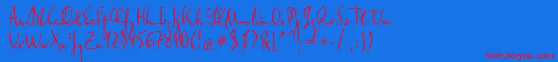 Federico Font – Red Fonts on Blue Background