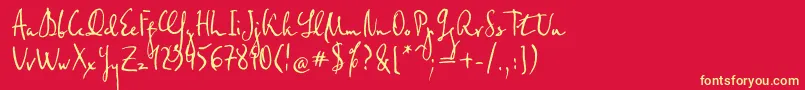 Federico Font – Yellow Fonts on Red Background