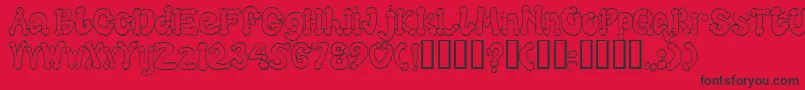 Koksure Font – Black Fonts on Red Background