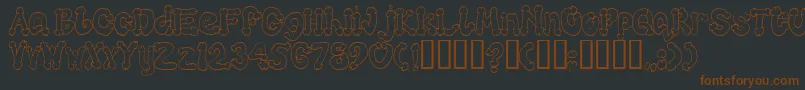 Koksure Font – Brown Fonts on Black Background