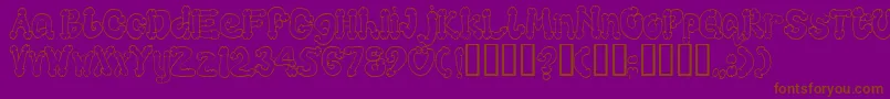 Koksure Font – Brown Fonts on Purple Background