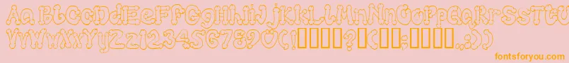 Koksure Font – Orange Fonts on Pink Background