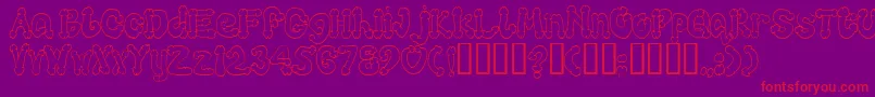 Koksure Font – Red Fonts on Purple Background