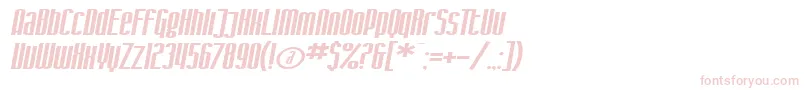 フォントSfIronGothicExtendedOblique – ピンクのフォント