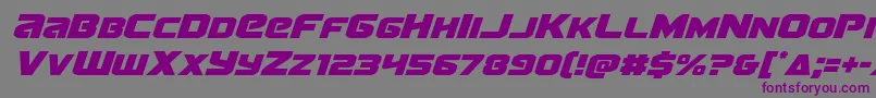 Terranital Font – Purple Fonts on Gray Background