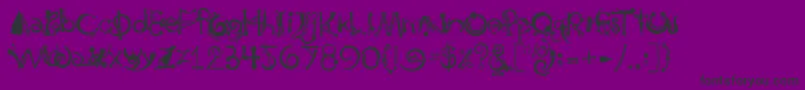 BodyPiercingChains Font – Black Fonts on Purple Background