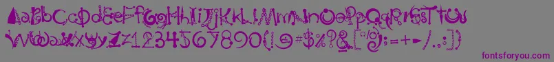 BodyPiercingChains Font – Purple Fonts on Gray Background