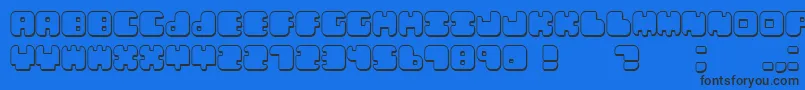 Lebenshadow Font – Black Fonts on Blue Background