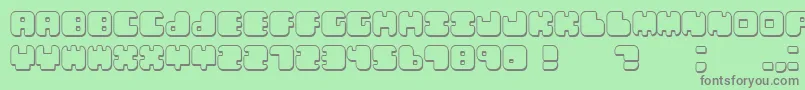 Lebenshadow Font – Gray Fonts on Green Background