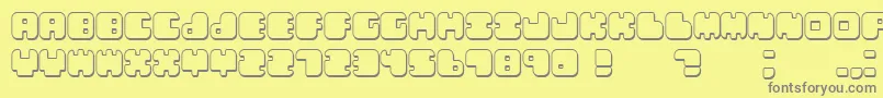 Lebenshadow Font – Gray Fonts on Yellow Background