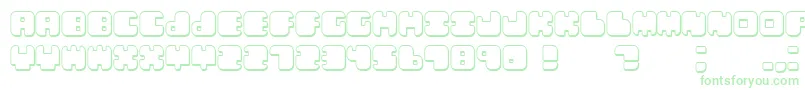 Lebenshadow Font – Green Fonts on White Background