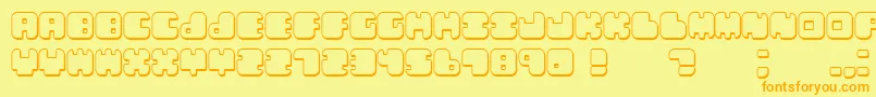 Lebenshadow Font – Orange Fonts on Yellow Background