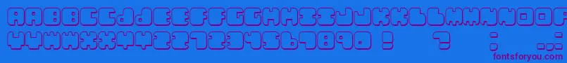 Lebenshadow Font – Purple Fonts on Blue Background