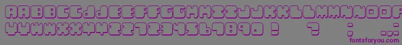 Шрифт Lebenshadow – фиолетовые шрифты на сером фоне