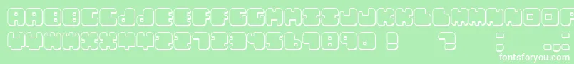 フォントLebenshadow – 緑の背景に白い文字