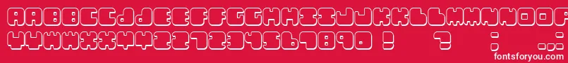 Lebenshadow Font – White Fonts on Red Background