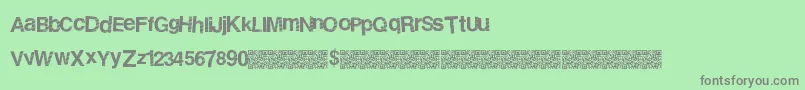 Stripedisco Font – Gray Fonts on Green Background