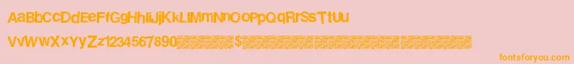 Stripedisco Font – Orange Fonts on Pink Background