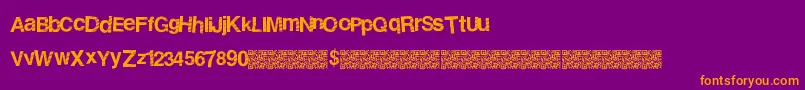 fuente Stripedisco – Fuentes Naranjas Sobre Fondo Morado