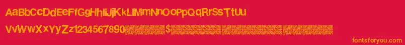 Stripedisco Font – Orange Fonts on Red Background